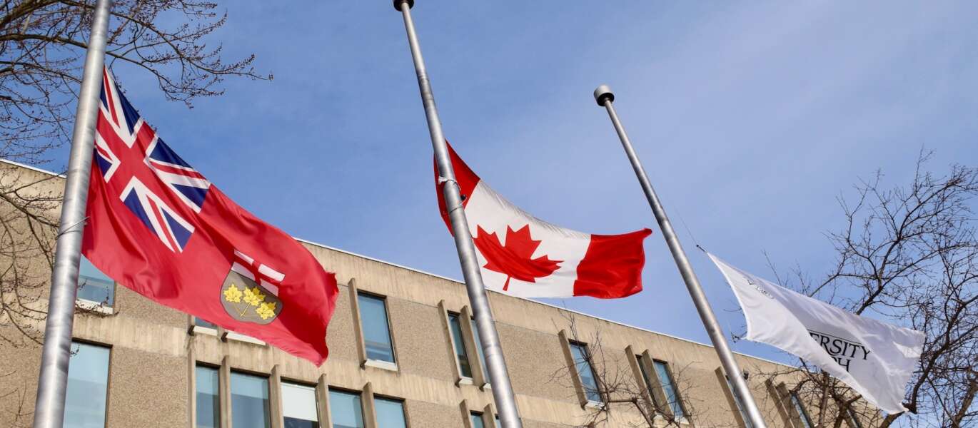 Flags at half-mast