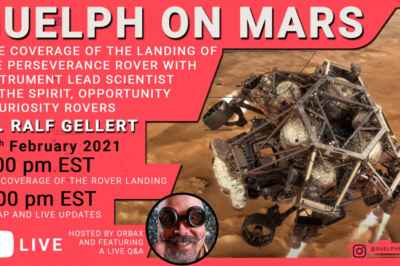 U of G Physics Department to Host Mars Rover Landing Livestream