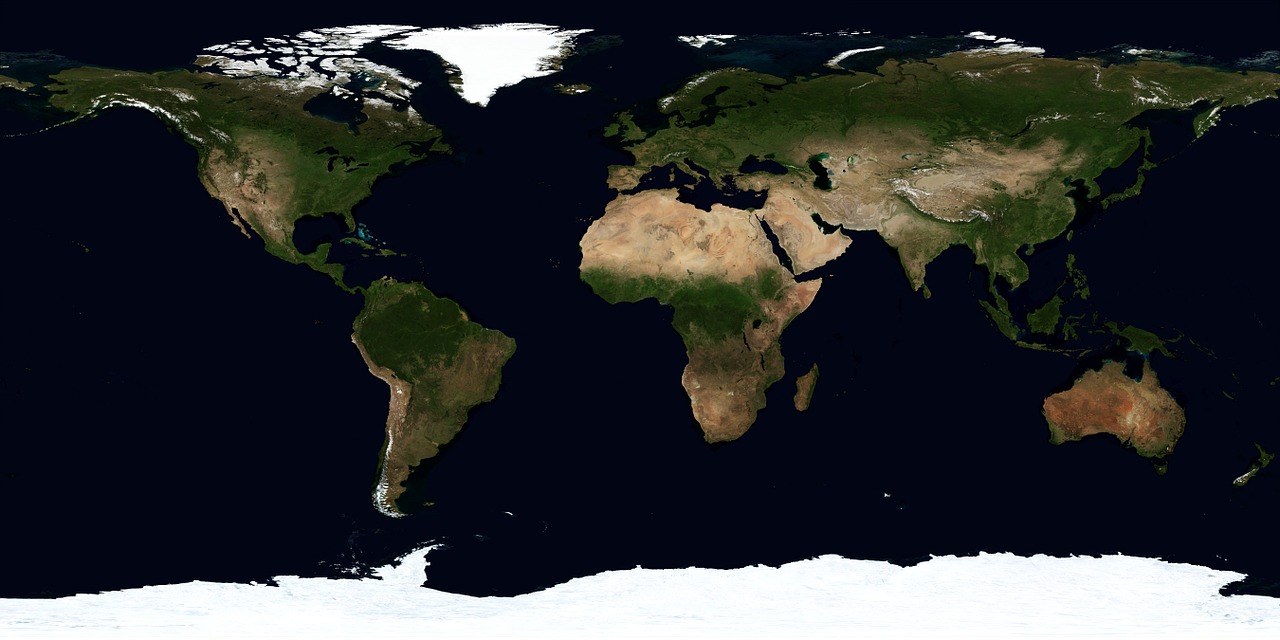 a map of the world is shown