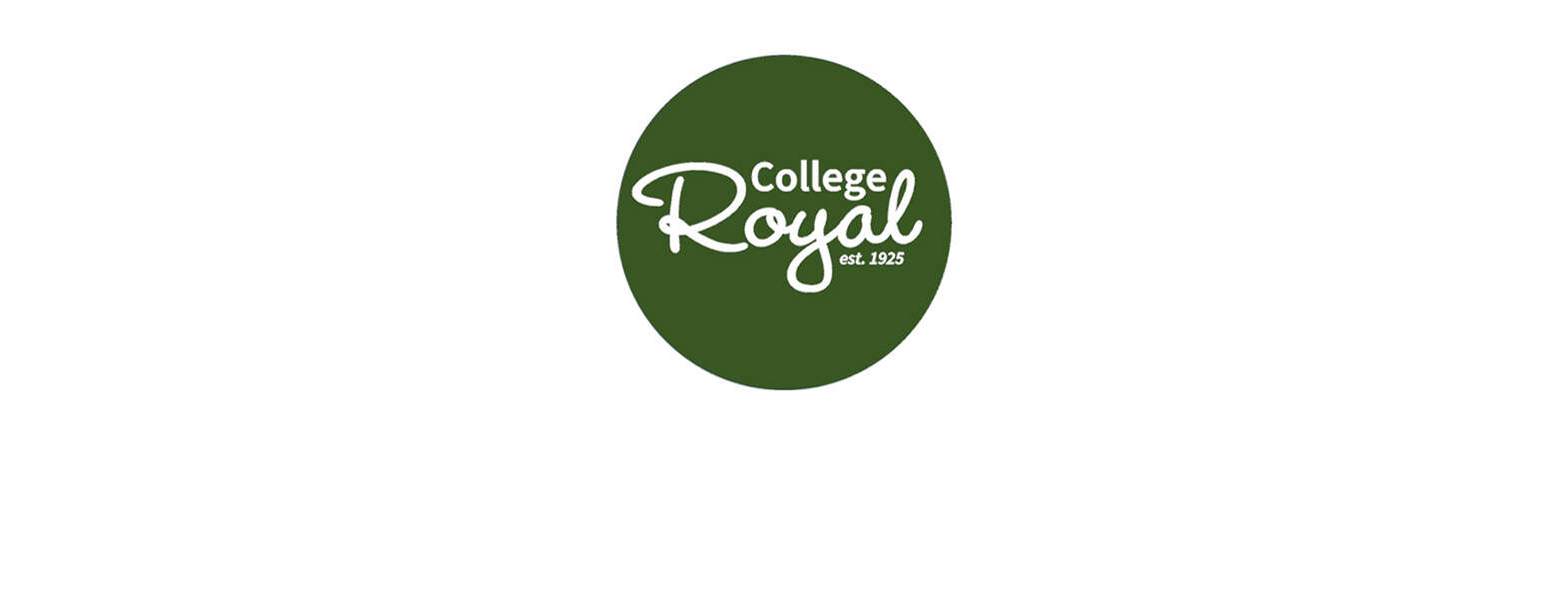The College Royal logo: a green circle with white text reading "College Royal, est. 1925".
