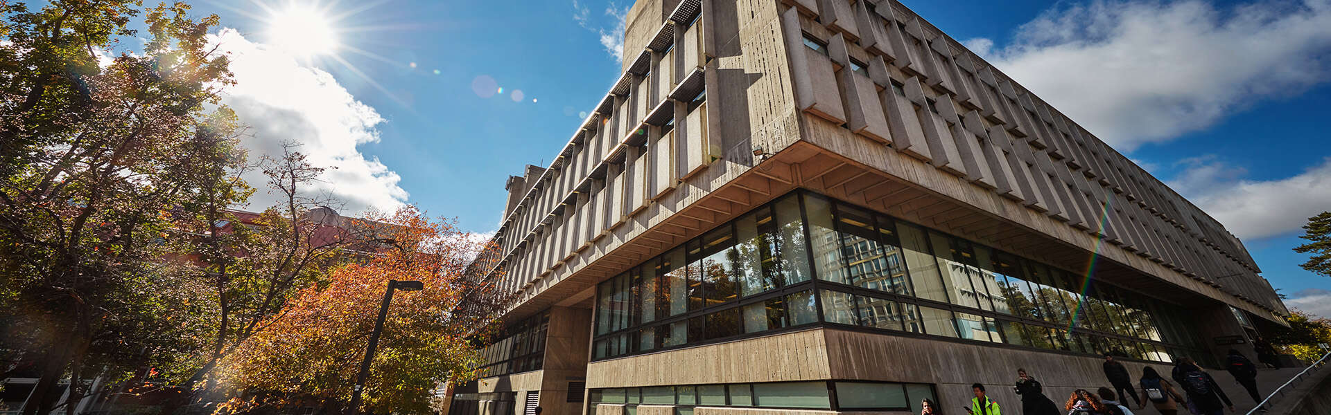The McLachlin Library exterior on a sunny day