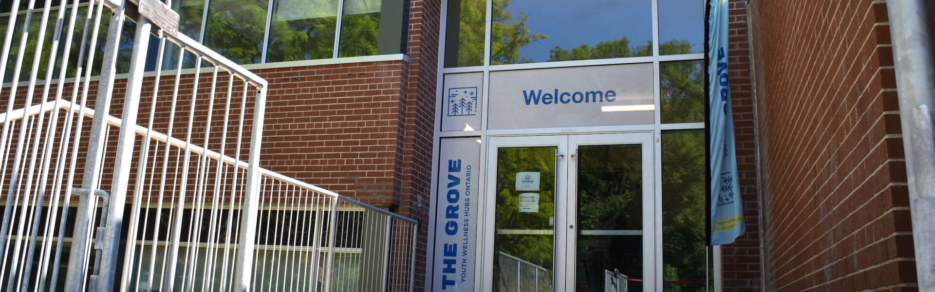 The front door of the The Grove Hub - University of Guelph